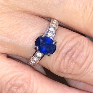 Simulated Sapphire Ring